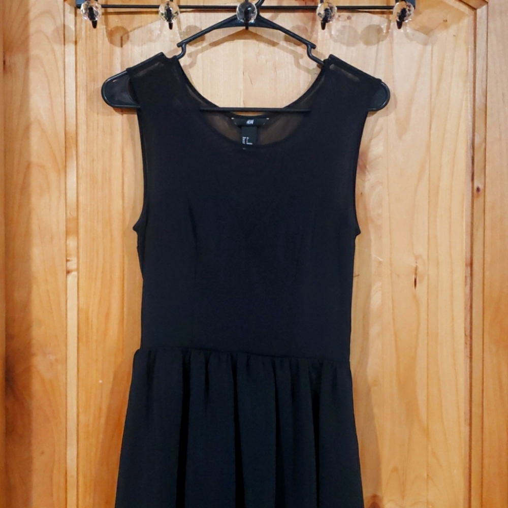 NWOT! H&M black cocktail dress with mesh top